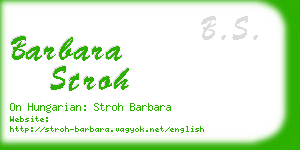 barbara stroh business card